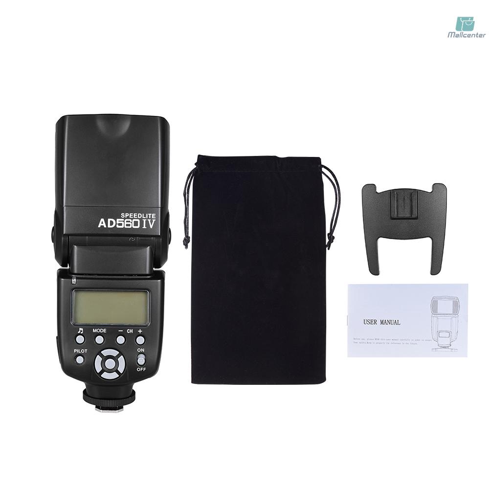 Andoer AD560 IV 2.4G Wireless Universal On-camera Slave Speedlite Flash Light GN50 LCD Display for DSLR Cameras