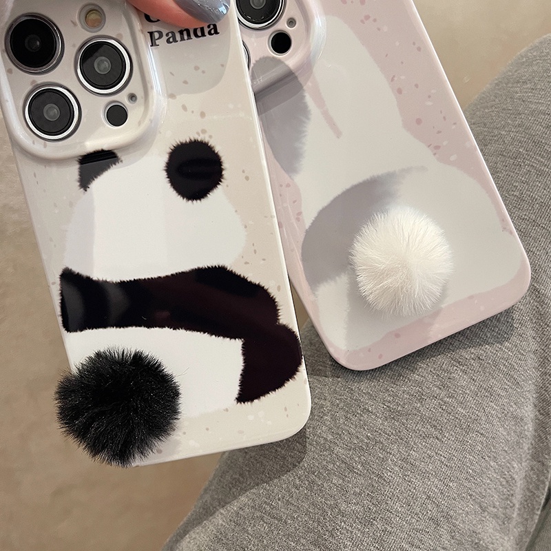 Ốp Điện Thoại Cứng Chống Sốc Chống Rơi Hình Đuôi Thỏ Cho iPhone 14 13 12 11 Pro Max 14 Plus