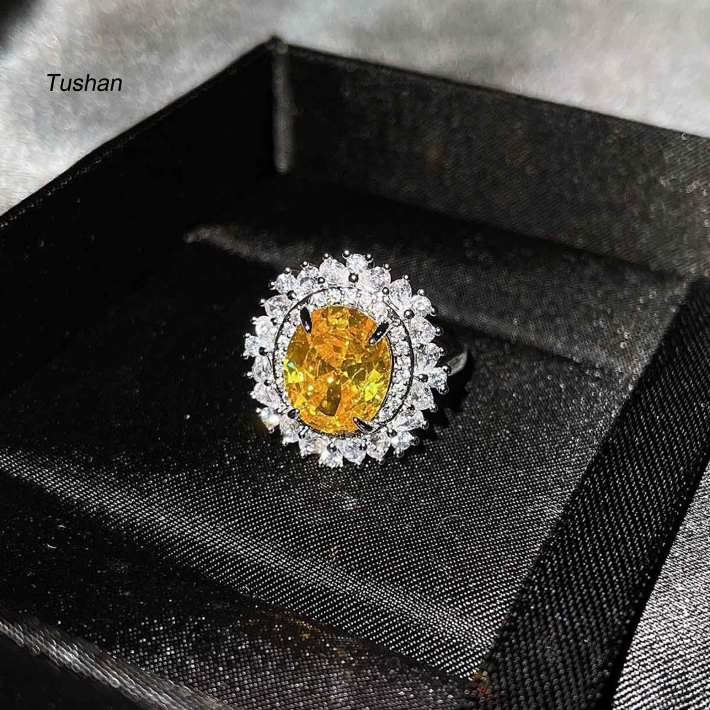 Bộ Trang Sức Mặt Đá Zircon Hình Giọt Nước Họa Tiết Hoa Xinh Xắn