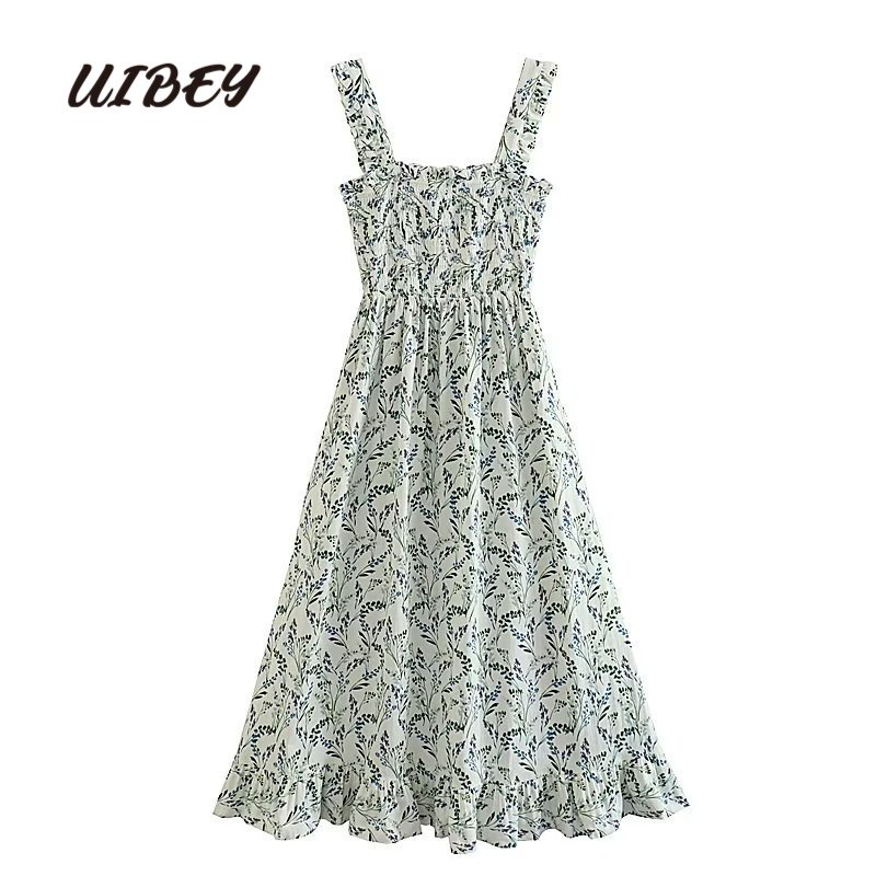 Uibey Đầm Mini In Họa Tiết Hoa Xinh Xắn 9442
