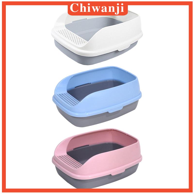 [Chiwanji] Hộp Cát Lớn Chống Văng Nước Cho Mèo