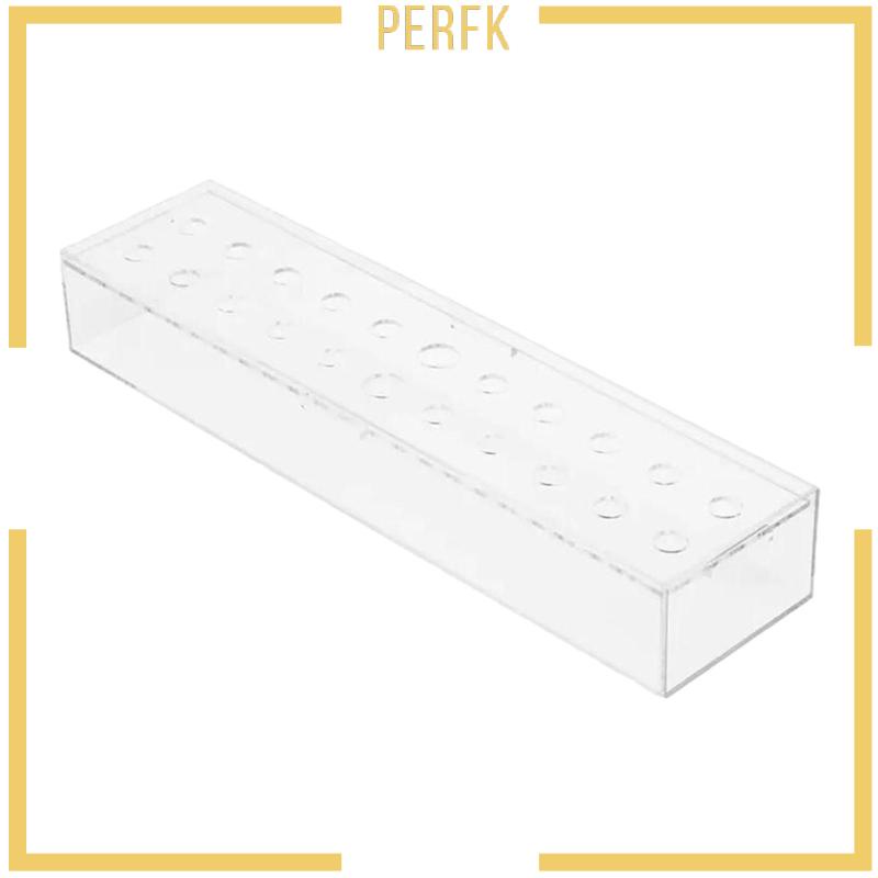 Lọ Hoa Bằng Acrylic Trong Suốt Hình Chữ Nhật Có Lỗ Không Có Đèn