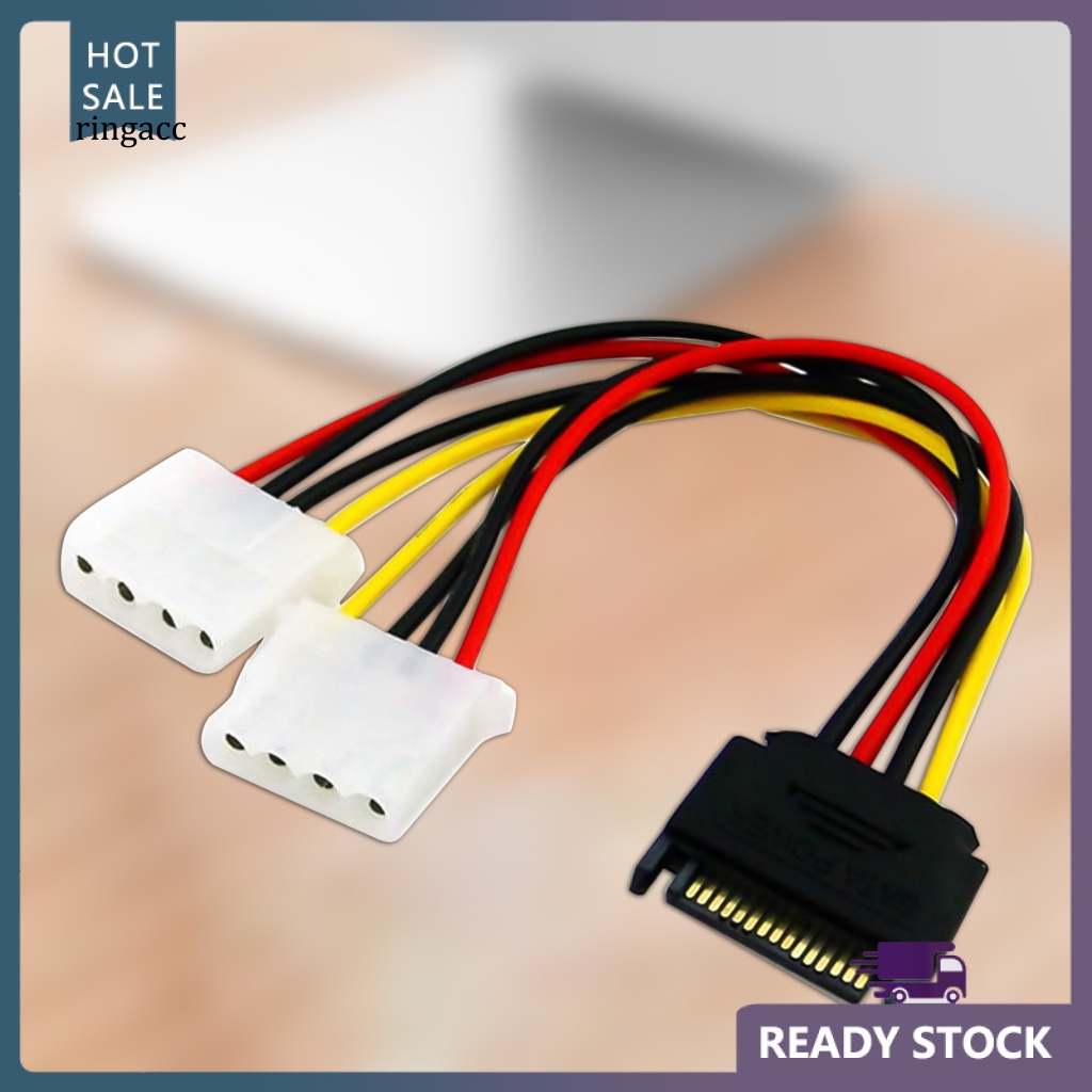 Cáp Mở Rộng Nguồn SATA 15pin Sang Molex IDE 4pin Dài 20cm Cho Ổ Cứng HDD