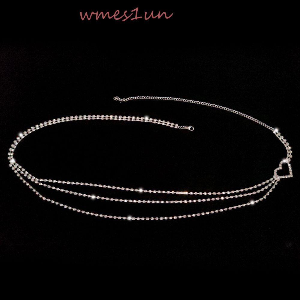 Dây Xích Đeo Hông Gắn Hình Trái Tim Phong Cách Hip Hop Vintage WMES15H Cho NữThắt Lưng Thời Trang Phong Cách Năng Động