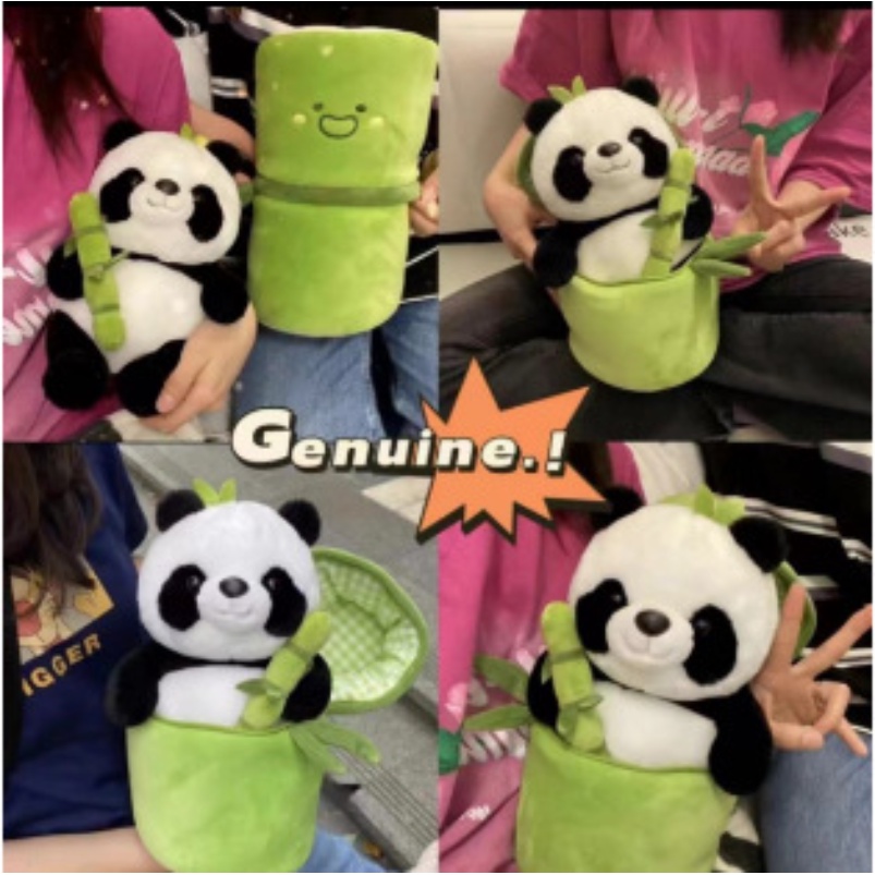 🔥Giao hàng nhanh chóng🔥 Dễ thương tre ống gấu trúc sang trọng kawaii nước mắt gấu trúc nhồi bông thú bông plushie siêu mềm ôm gối