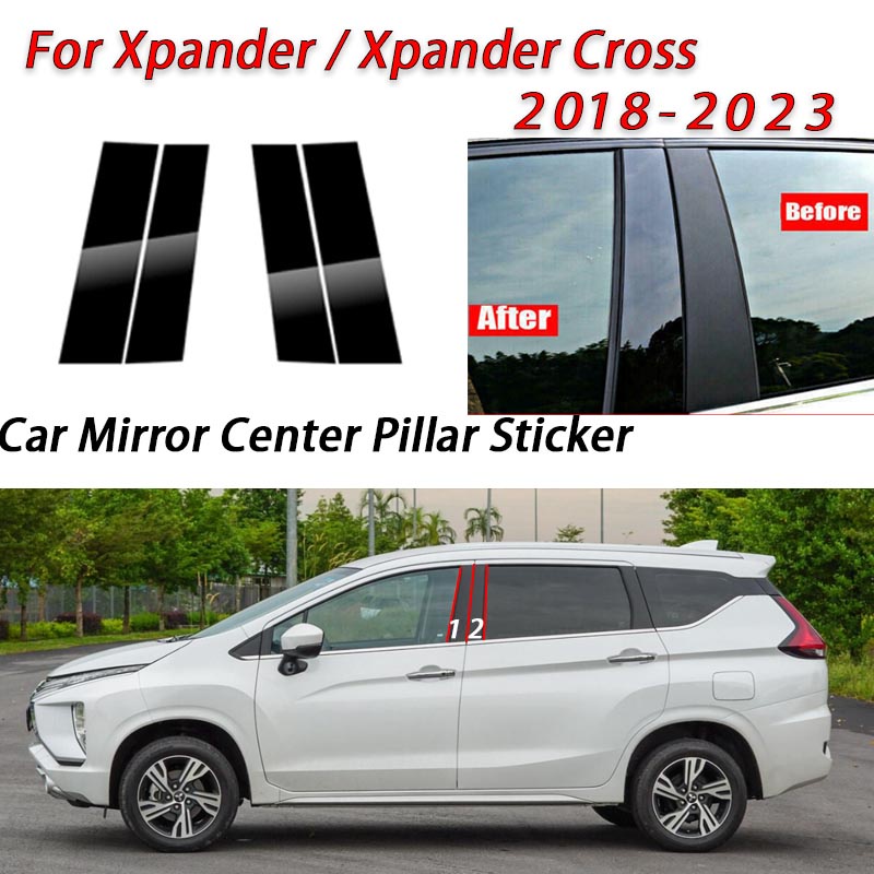 Bộ 4 Miếng Dán Trang Trí Cửa Sổ Xe Hơi Mitsubishi Xpander / Xpander 2018 2019 2020 2021 2022 2023