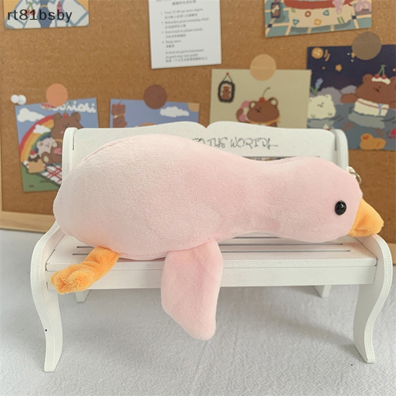 1 Móc Khóa Vịt Nhồi Bông Nằm Ngủ Dễ Thương