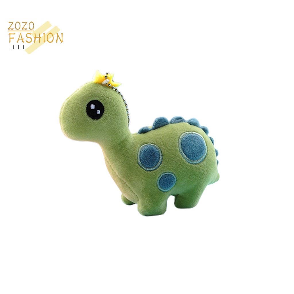 Thú Nhồi Bông Hình Khủng Long Đội Vương Miện Mini Mềm Mại Trang Trí Túi Xách