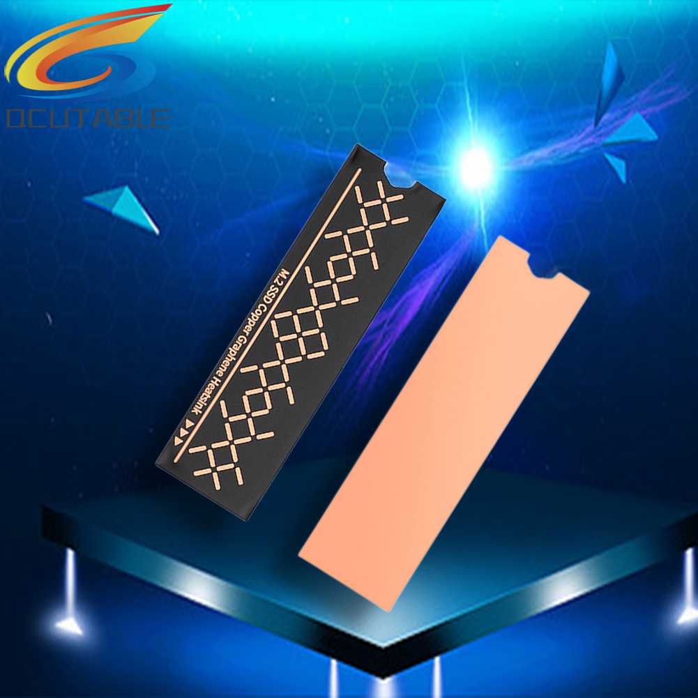 Set 2 Miếng Đệm Làm Mát 0.2mm Chuyên Dụng Dành Cho Bộ Phận Tản Nhiệt Bộ Chuyển Đổi SSD 2 Nvme 2 Nvme Chất Lượng Cao
