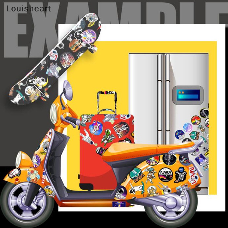 Bộ 50 Miếng Dán Chống Thấm Nước Hình Phi Hành Gia Hoạt Họa Louisheart TFG