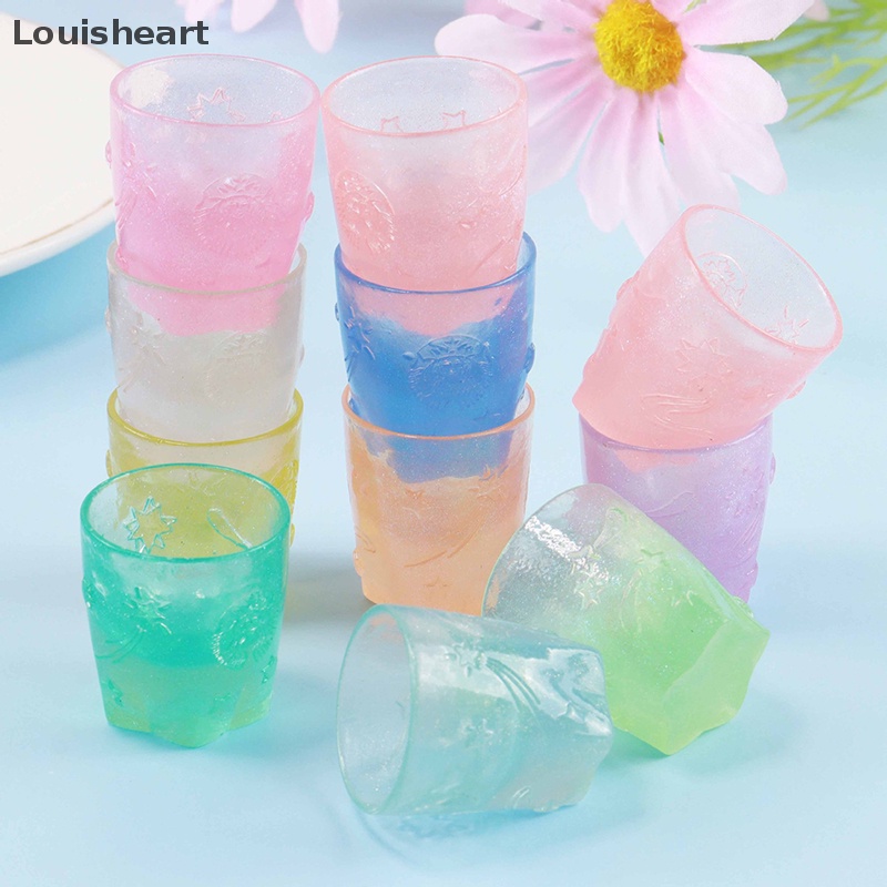 Bộ 2 Ly Uống Nước Mini Louisheart Phát Quang Độc Đáo Trang Trí Nhà Búp Bê
