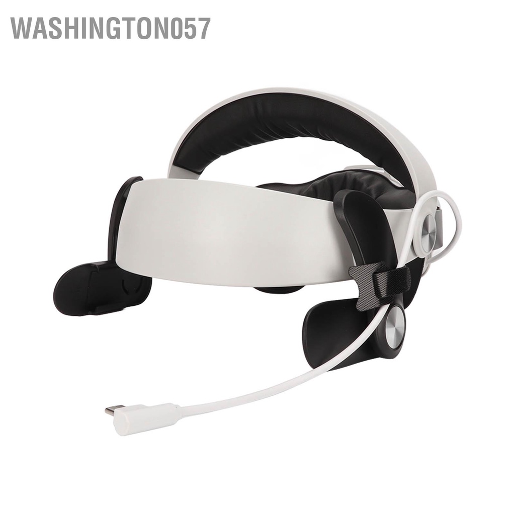 Washington057 Dây đeo đầu VR Miếng bọt biển có thể điều chỉnh tháo rời và Băng ABS dành cho Oculus Quest 2 Entertainment