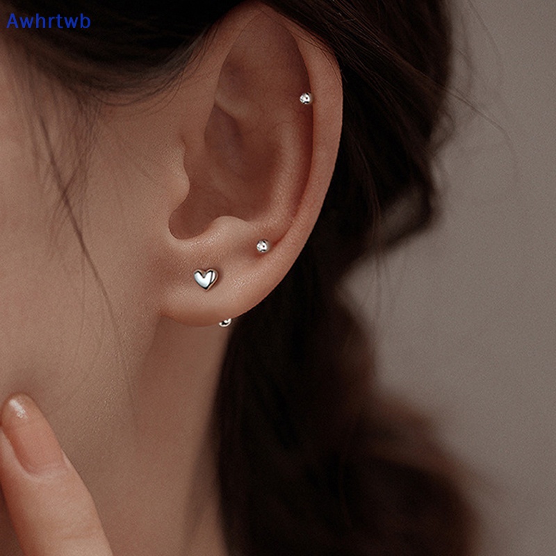 1 Đôi Khuyên Tai Hình Trái Tim Dạng Xoắn Ốc Cho Nữ Mới