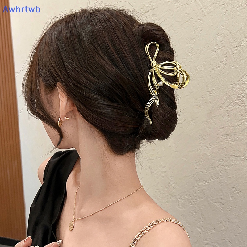 Kẹp Tóc Kim Loại Đính Ngọc Trai Thời Trang Cho Nữ Mới