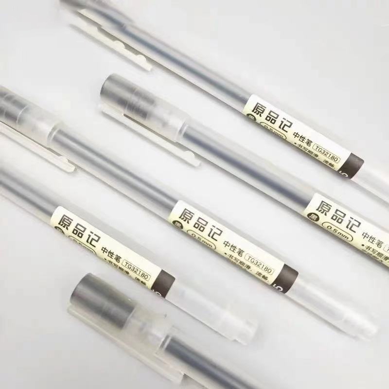 Bút Bi Mực Nhám Trong Suốt Ngòi 0.5Mm
