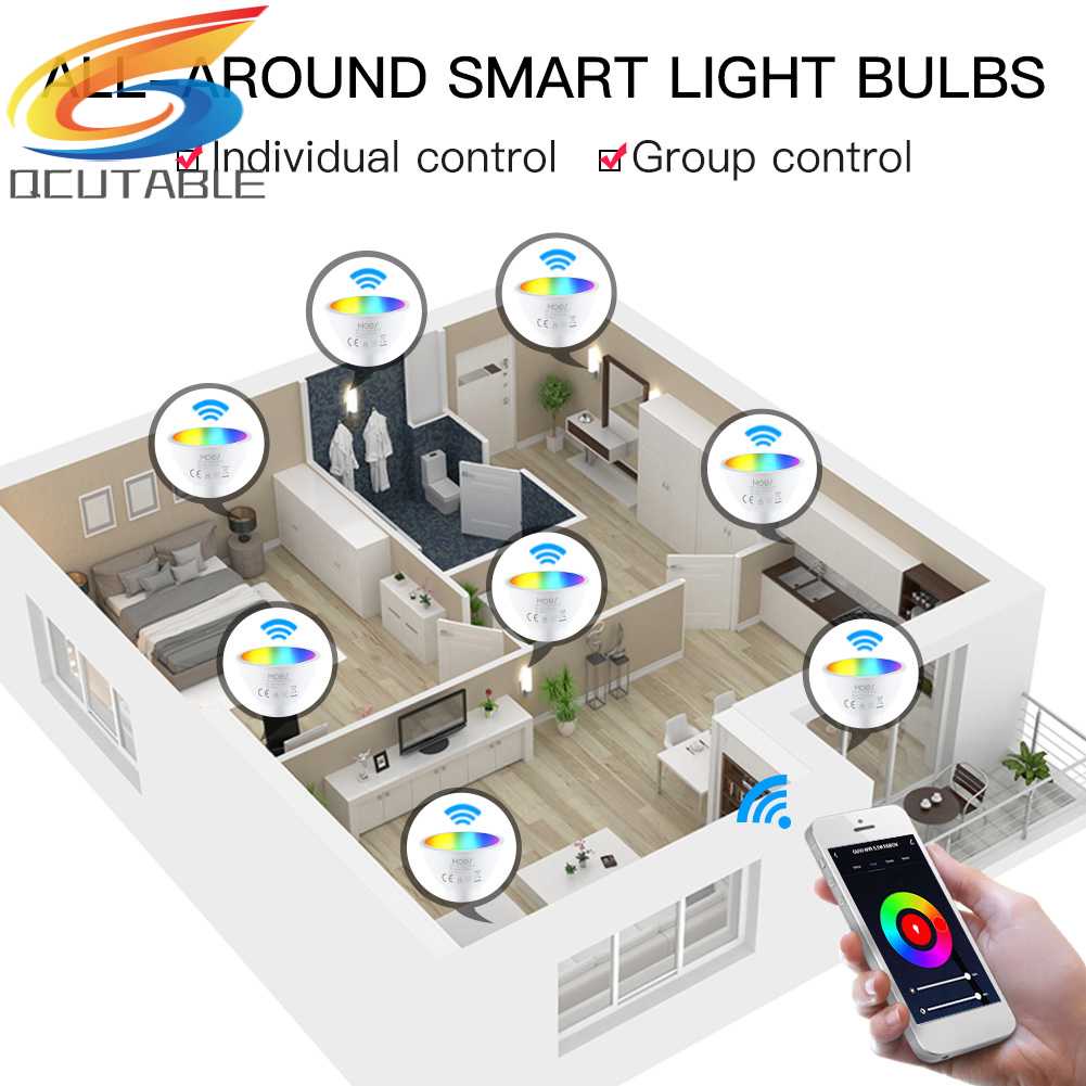 Bóng Đèn Thông Minh MoesHouse GU10 400LM Wi-Fi 2.4GHz RGB Thay Đổi Màu Sắc