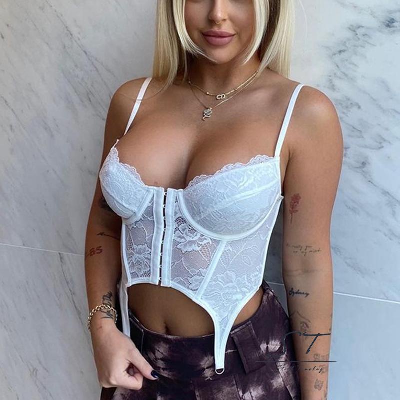 Áo Hai Dây Cổ Chữ V Phối Ren Gợi Cảm CY03 Cho Nữ