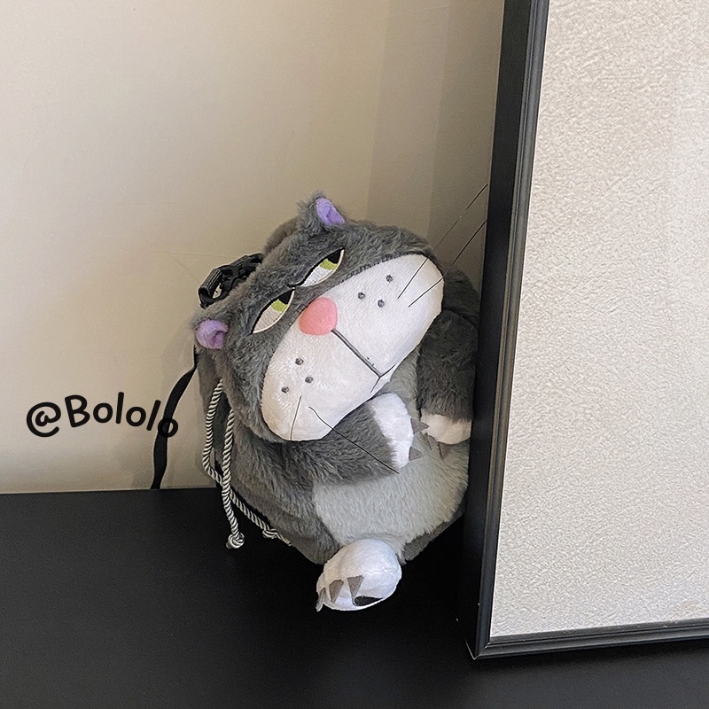 Bololo Túi Đeo Vai Bằng Vải Bông Thiết Kế niche Dễ Thương Độc Đáo Cho Bé Gái