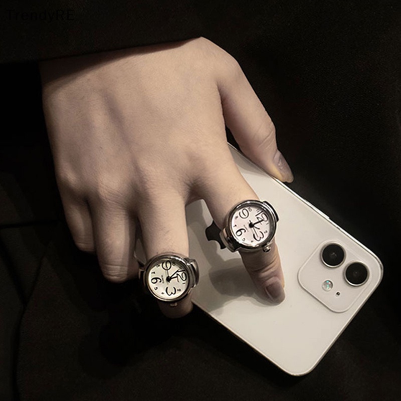 Nhẫn Đồng Hồ Đeo Tay Co Giãn Phong Cách Punk Hip Hop Thời Trang Cho Cặp Đôi