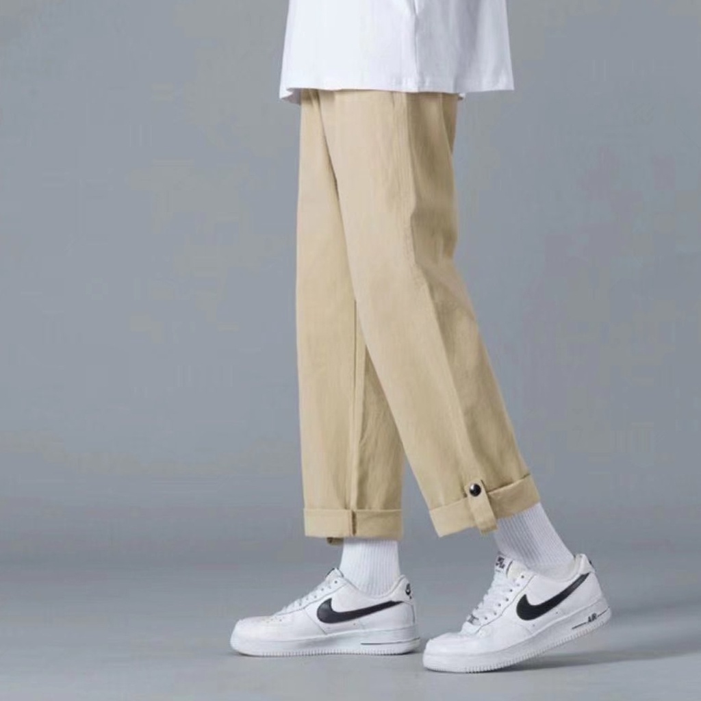 Quần Dài Mỏng Ống Rộng Phong Cách Đường Phố Nhật Bản Thời Trang Mùa Hè Hàng Mới Dành Cho Bạn Trai