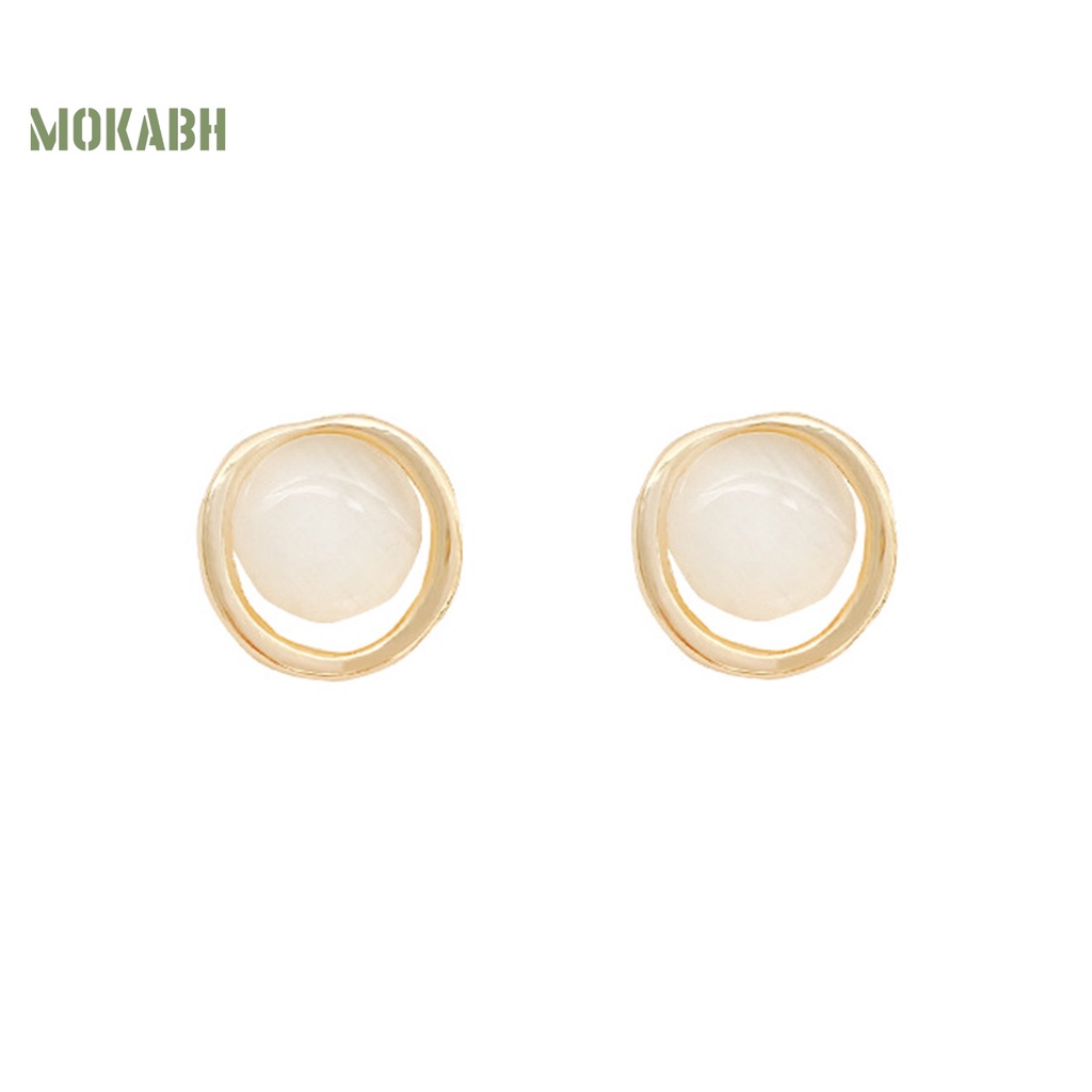 1 Đôi Bông Tai Hình Mắt Mèo Đính Đá Mắt Mèo Lấp Lánh Dành Cho Nữ