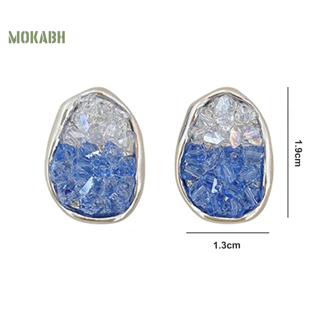 1 Đôi Bông Tai Hình Học Đính Đá Zircon Màu Gradient Dành Cho Nữ