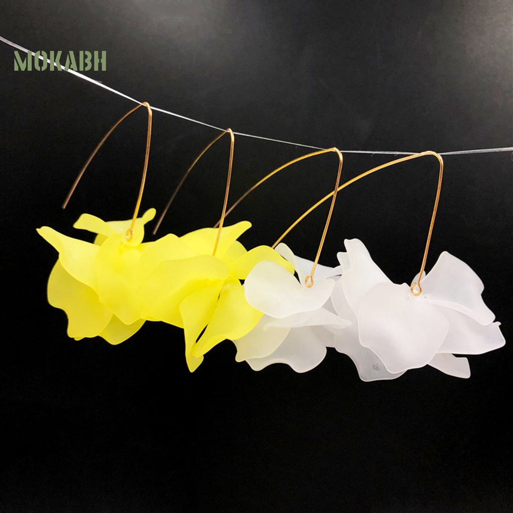 1 Đôi Bông Tai Móc Hình Cánh Hoa Phong Cách Bohemian Thời Trang Cho Nữ