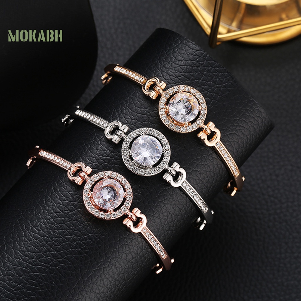 [Mới] Vòng Tay Đính Đá Lấp Lánh Có Khóa Tôm Hùm Điều Chỉnh Được Bằng Hợp Kim Cho Nữ