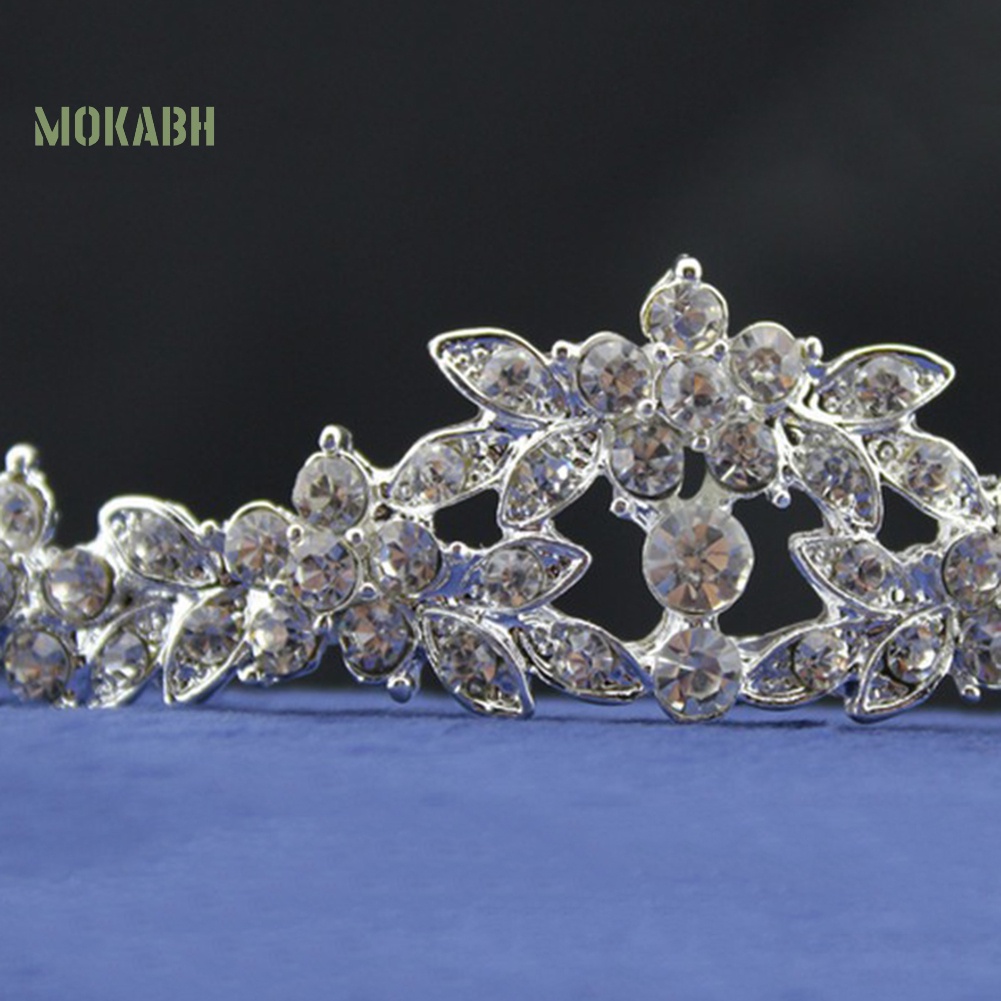 Bộ Vòng cổ + Bông Tai Hình Vương Miện Đính Đá Lấp Lánh Sang Trọng