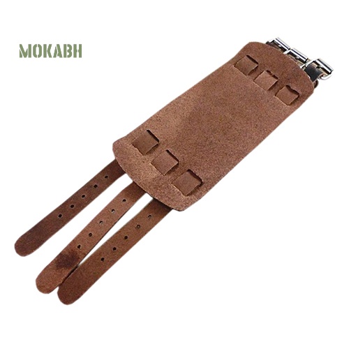 Vòng Tay Giả Da Với 3 Khóa Cài Thời Trang Cho Nam