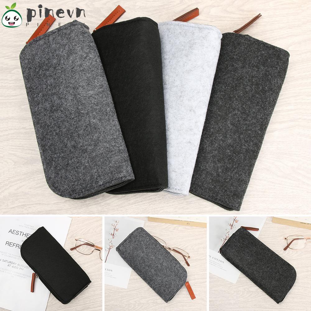 Túi Đựng Mắt Kính Bằng Vải Nỉ Có Khóa Kéo Tiện Dụng