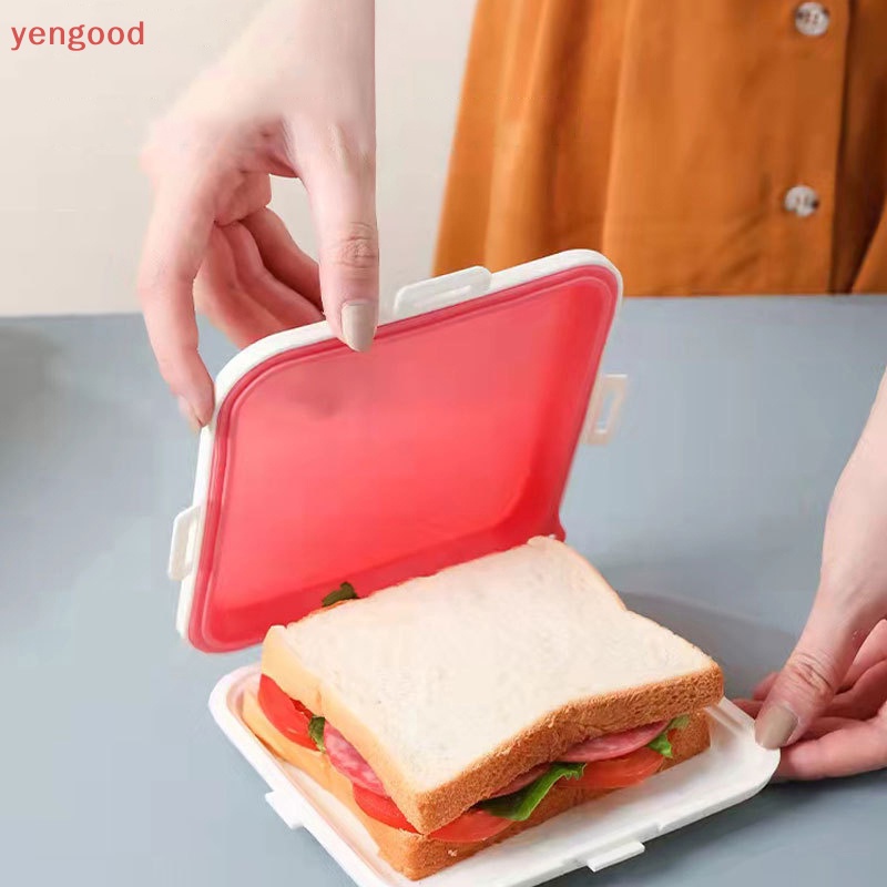 Hộp Đựng Bánh Mì Sandwich Bằng Silicon Tái Sử Dụng Tiện Lợi Ốp