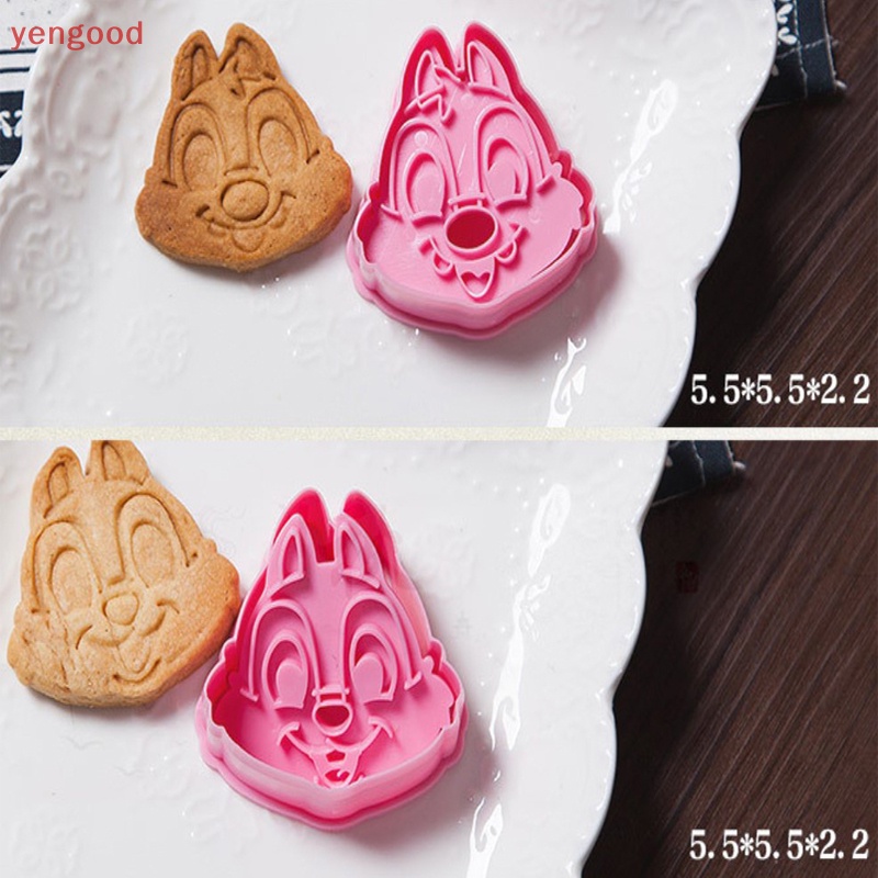 Set 2 Khuôn Cắt Bánh Quy Hình Động Vật 3D Dễ Thương