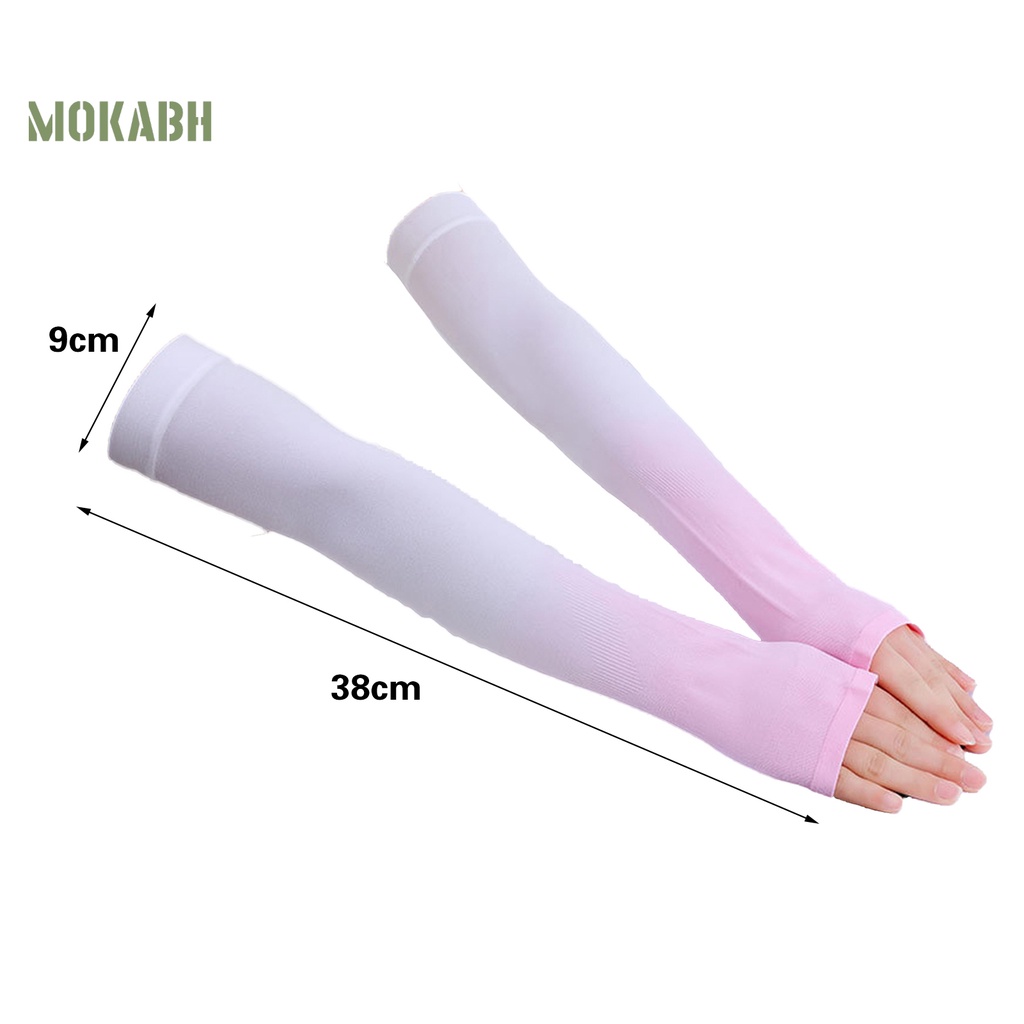 1 Cặp Ống Tay Áo Bằng Lụa Lạnh Màu Sắc Gradient Dành Cho Nam Và Nữ