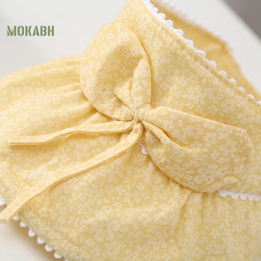 Mũ Vành Tròn Chống Nắng Đính Nơ Dài Vành Dễ Điều Chỉnh Bảo Vệ Khuôn Mặt Cho Bé Gái