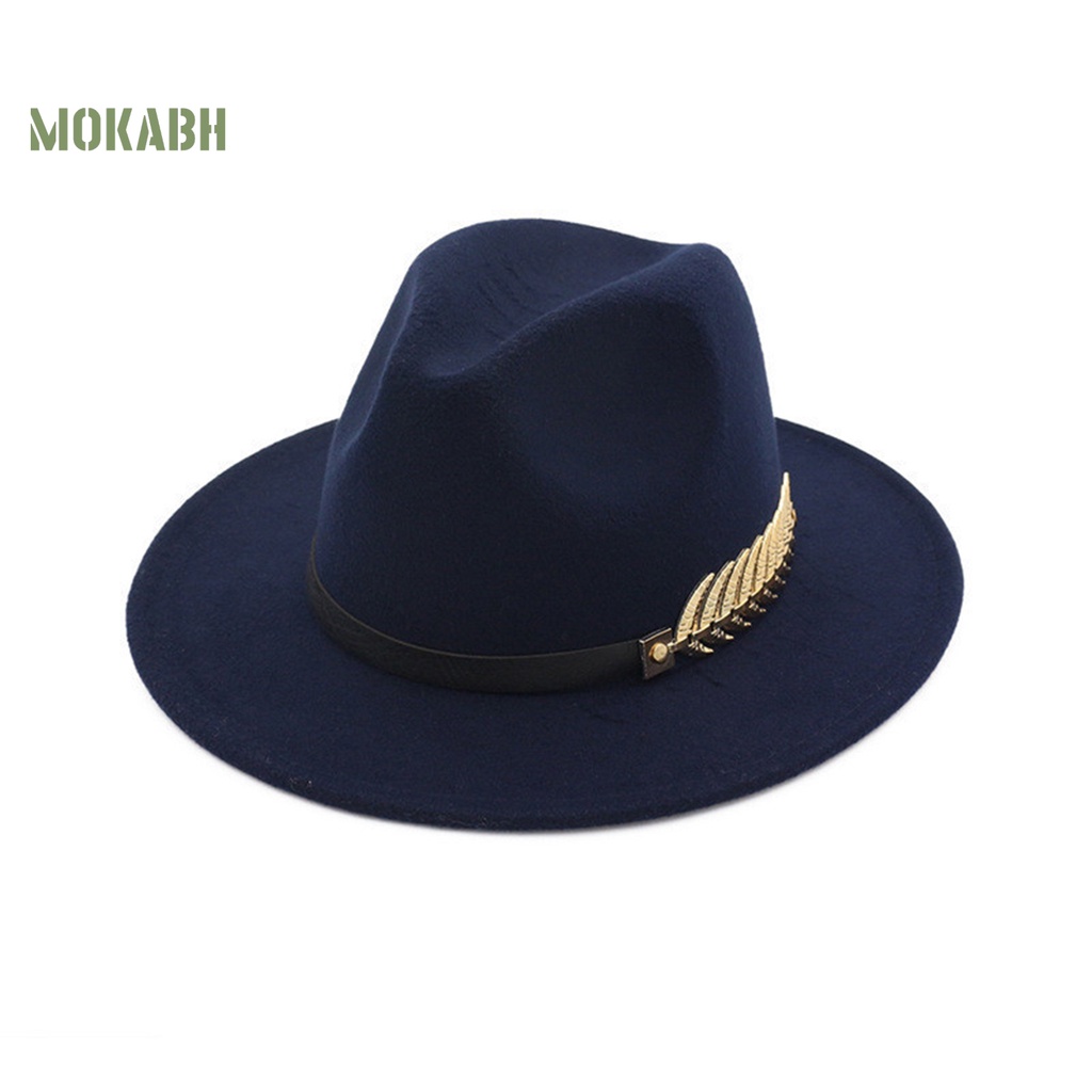 [Mok Abh] Mũ Jazz Thoáng Khí Thoải Mái Hình Chiếc Lá Phong Cách Hoàng Gia Anh Quốc Cho Nam Và Nữ