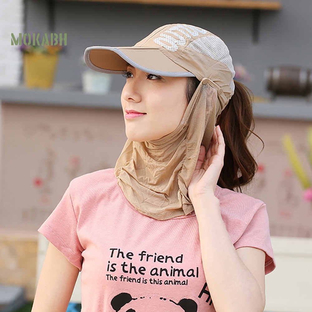 Mũ Lưỡi Trai Có Tấm Che Mặt Chống Tia UV Có Thể Gấp Gọn Dùng Khi Đi Du Lịch Ngoài Trời