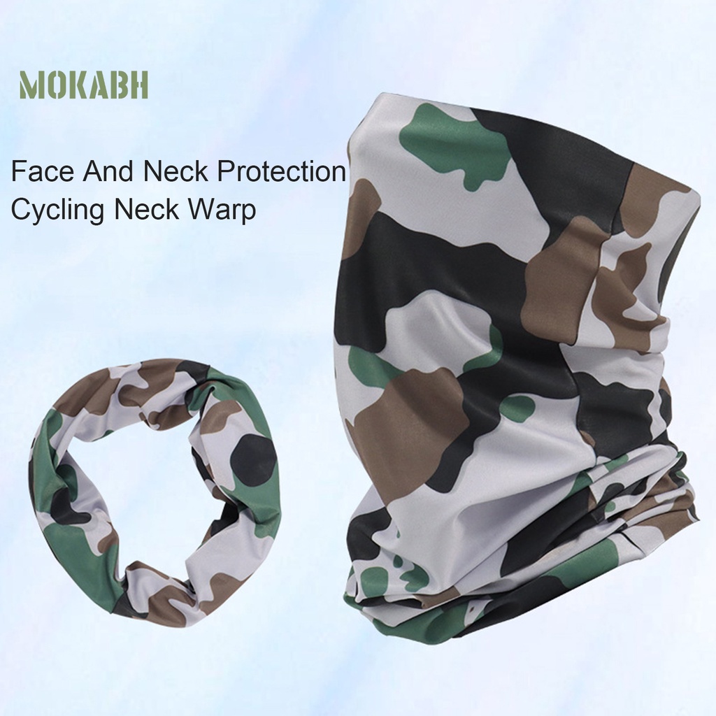 [Mok Abh] Khăn Choàng Cổ Co Giãn Thoáng Khí Chống Bụi Chống Tia UV Họa Tiết Rằn Ri Dùng Đi Xe Đạp / Câu Cá