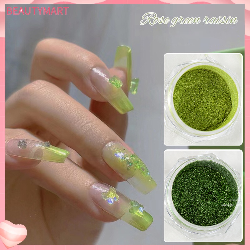 1 Hộp Bột Trang Trí Móng Tay Hiệu Ứng Màu Sắc Tươi Sáng Không Mùi