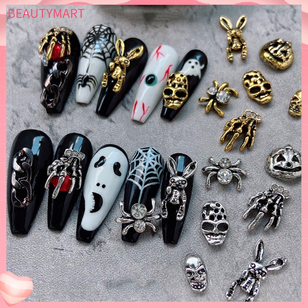 Set 20 Phụ Kiện Trang Trí Móng Nghệ Thuật Tạo Hiệu Ứng Lấp Lánh Ánh Kim Độ Bền Cao Chống Rỉ Sét