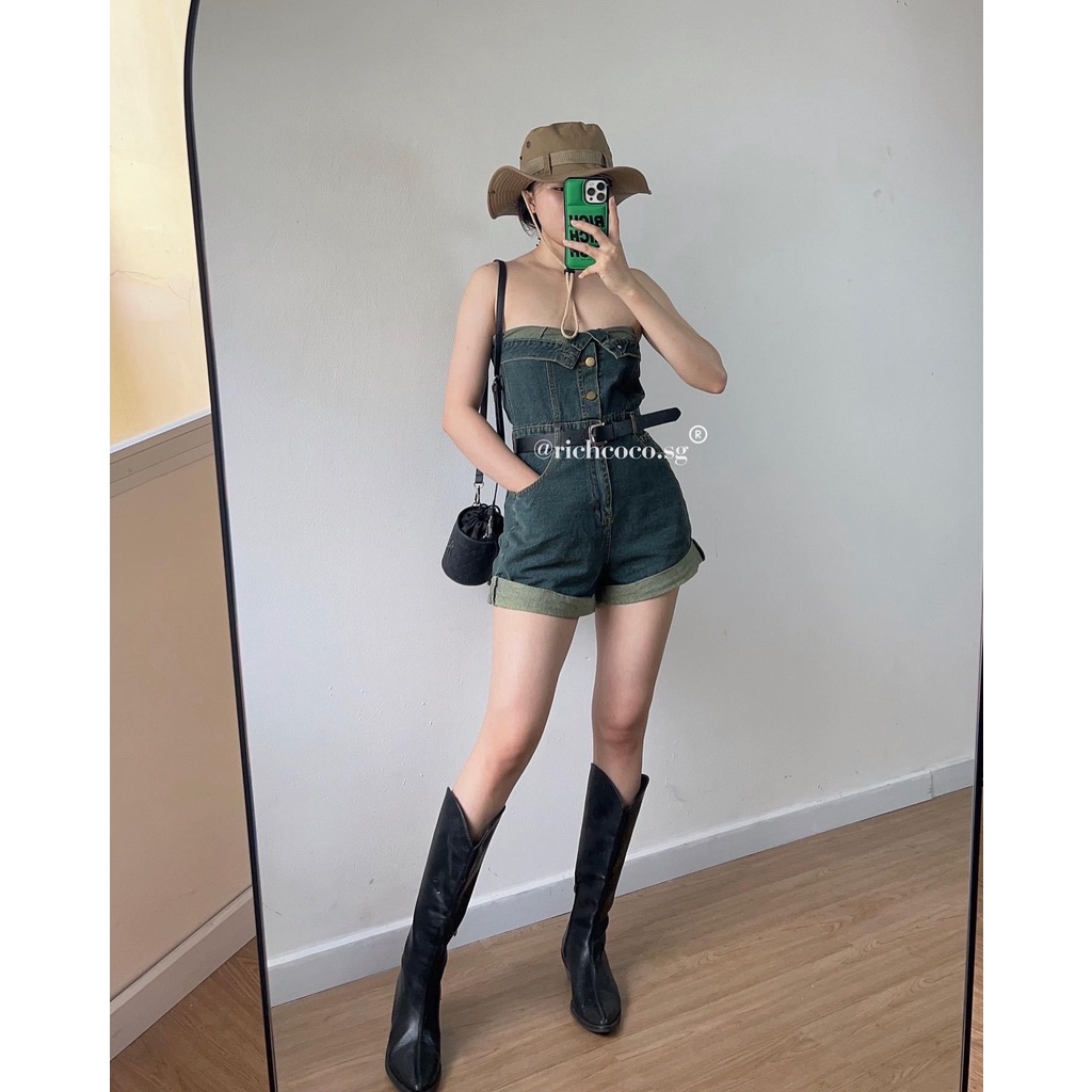 Jump jean ống XANH ĐẬM