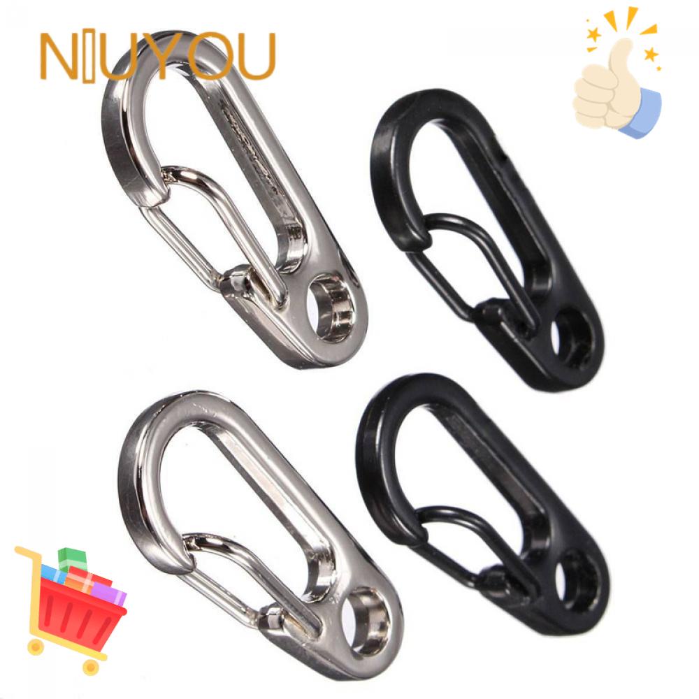 Cặp Móc Khóa Carabiner Bằng Thép Không Gỉ Xẻ Tà Mới
