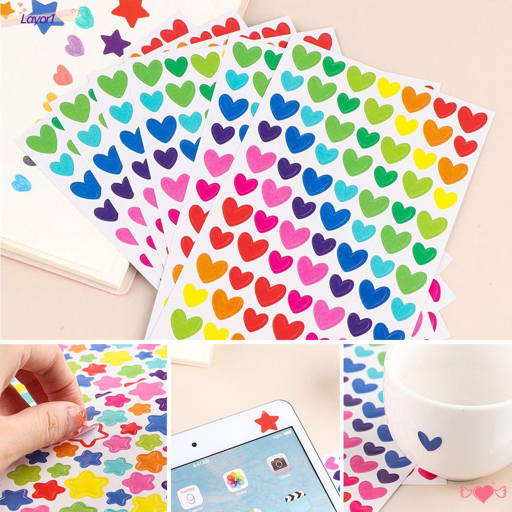 Bộ 1 / 6 Tấm Sticker Hình Ngôi Sao Năm Cánh Dùng Làm Đồ Thủ Công / Trang Trí Album Ảnh