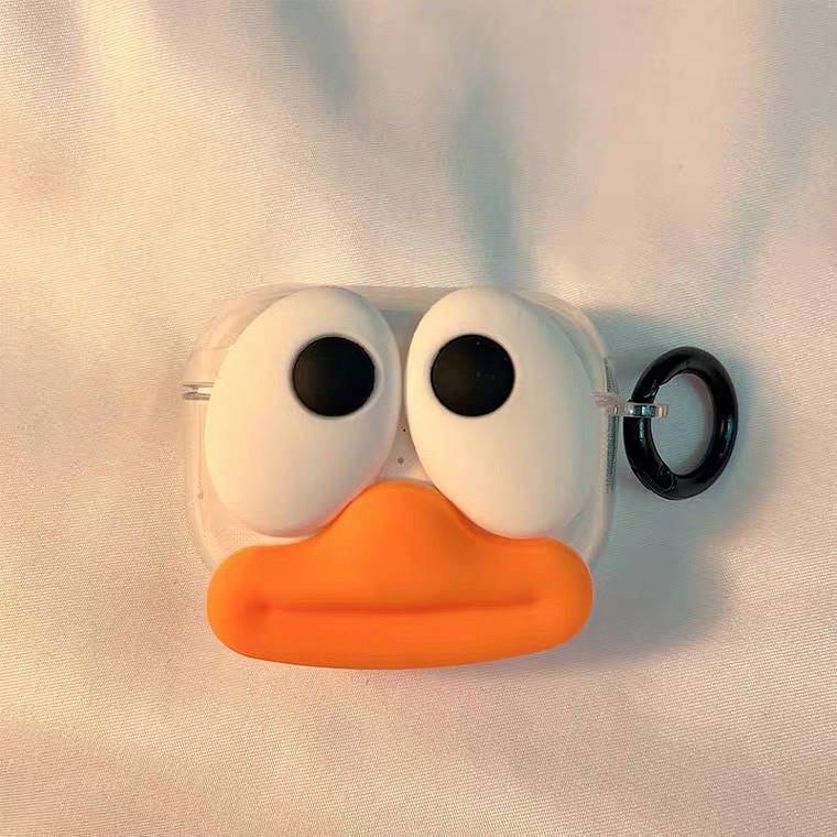 Vỏ Bảo Vệ Hộp Sạc Tai Nghe Bluetooth airpods Pro 2019 1 / 2 / 3 2021 Hình Vịt Dễ Thương