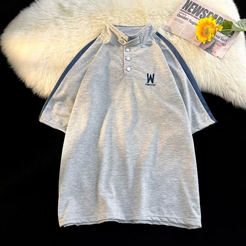 Áo Thun polo Tay Ngắn Phong Cách Retro Mỹ Thời Trang Mùa Hè Cho Nam