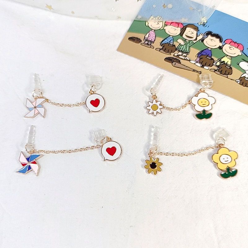 Phụ Kiện Gắn Chống Bụi Cho Lỗ Cắm Điện Thoại Di Động Hình Hoa Hướng Dương