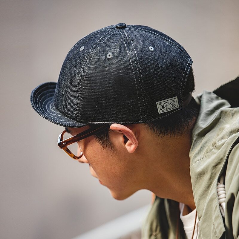 Maden Mũ beret denim oversize Phong Cách retro Cho Nam