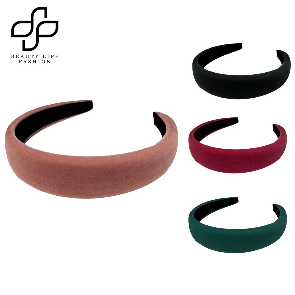 Băng Đô Cài Tóc Bản Rộng Bằng Xốp Tổng Hợp Đơn Giản Ngọt Ngào Cho Nữ