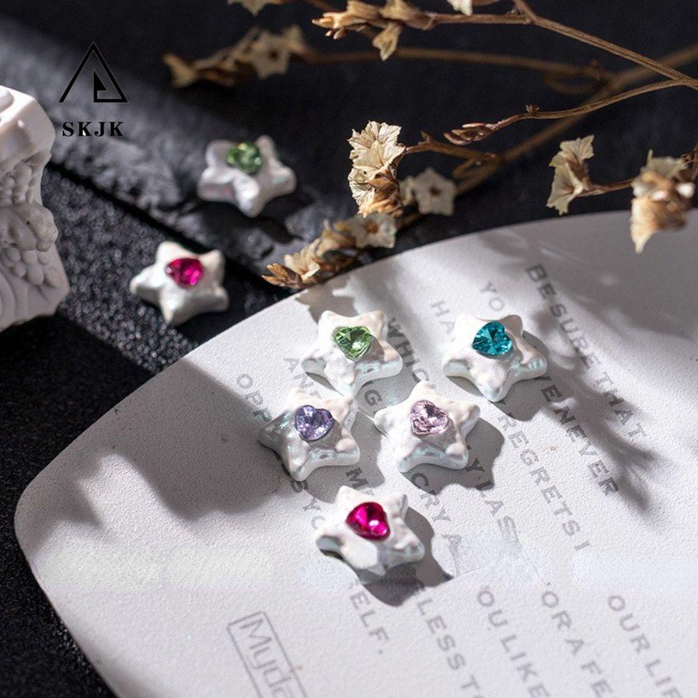 Vật Liệu Trang Trí Móng Tay Hình Ngôi Sao Năm Cánh Phong Cách Vintage|Phụ Kiện Trang Trí Móng Tay 3D Xinh Xắn