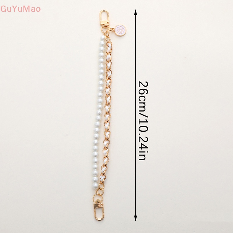 [cxGUYU] Dây Đeo Túi Xách Đính Ngọc Trai Hai Lớp Cho Điện Thoại PRTA